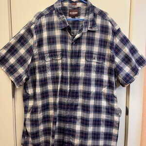Alesbury Short Sleeve Button‎ Down Shirt Plaid Mens Size 3XL Cotton Multicolor